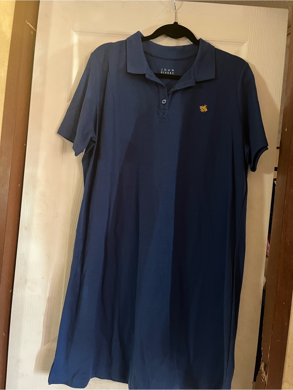 Joan Rivers Embroidered Bee Polo Dress Navy XL - Like New